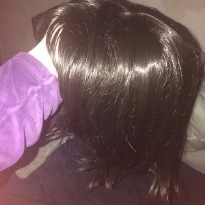 black bob wig with bangs